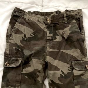 Camo slim cargo pants
